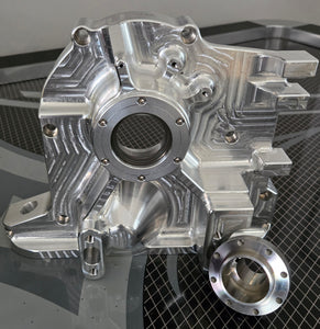 Billet front cover with bearing support